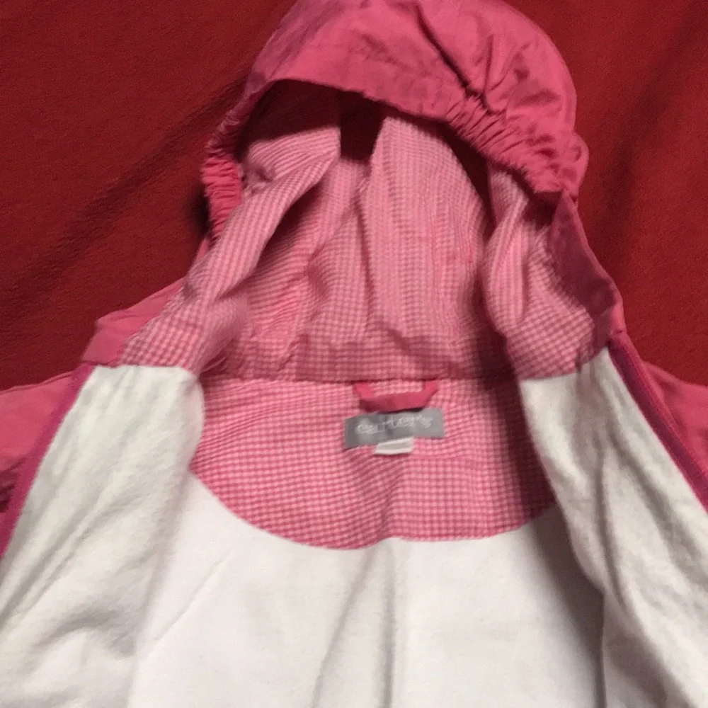 Carter’s jacket Girls size 4 T lightweight pink EUC